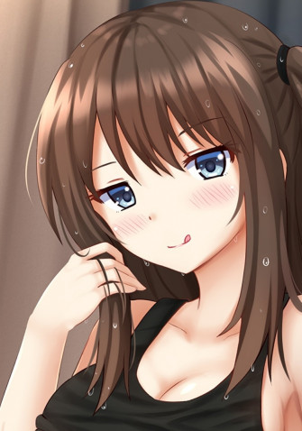 Wallpaper Brunette Anime Girl Model Hot