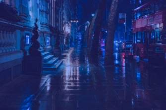 Concrete Road During Night Time Photo Street Image
