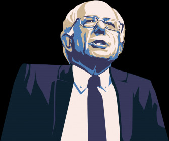 Bernie Sanders Vector Portrait Wallpaper