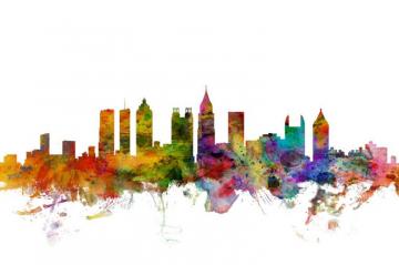 Atlanta Georgia Skyline Popular Wall Mural Photowall