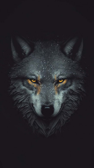 Wolf Digital Artwork iPhone Wallpaper HD