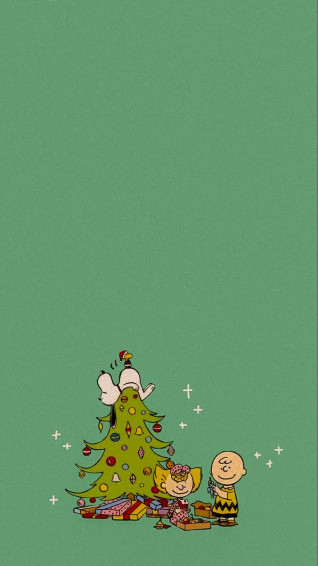 Snoopy Charlie Brown Christmas Aesthetic Wallpaper Background In