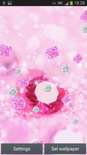 Pink Diamonds Live Wallpaper Screenshot