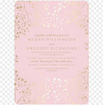 Babys Breath Elegant Pink Invites Png Image With