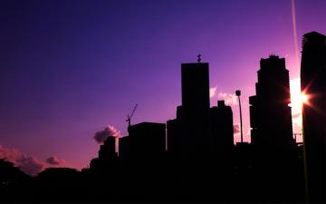 Wallpaper 4k Urban Sunset