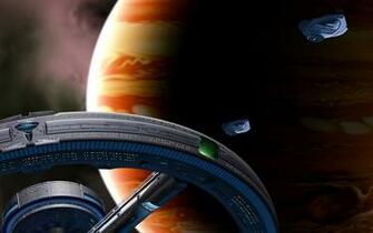 Jupiter Station Ships Planet Space Spaceship Wallpaper