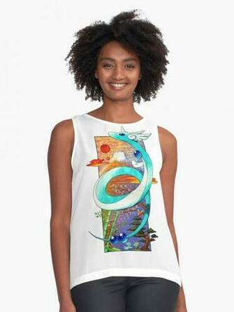 Pokemon Dragonair Japanese Style Background Sleeveless Top By