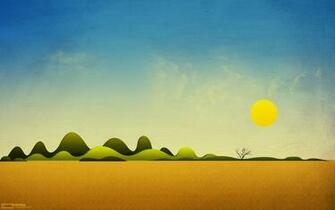 Flat Wallpaper Simple Desert