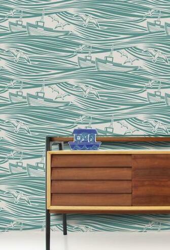 Contemporary Modern Nautical Wallpaper