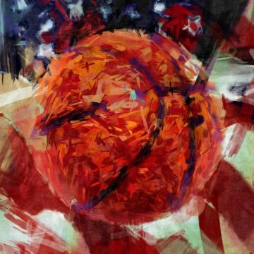Usa Flag And Basketball Abstract Digital Art By David G Paul Pixels