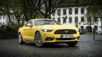 Wallpaper Yellow Ford Mustang Gt Eu Spec HD
