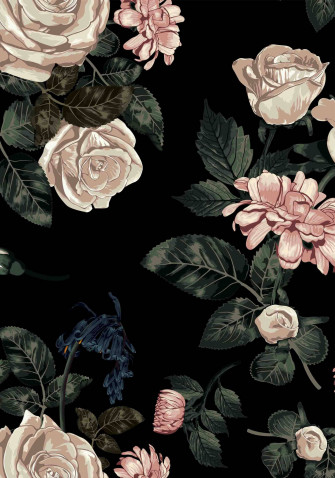 Dark Floral Wallpaper