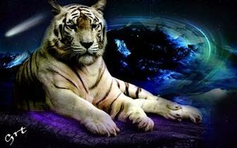White Tiger Abstract Sapce By Grt Grt101