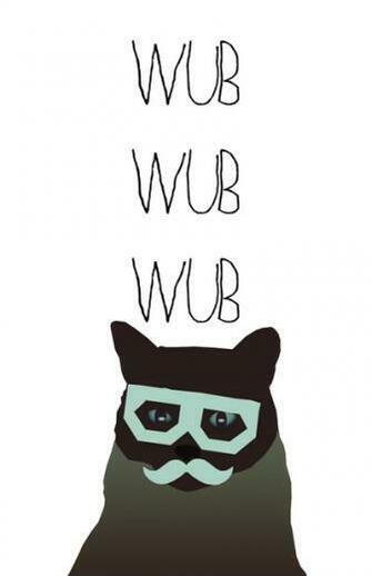 Dubstep Cat Art Print
