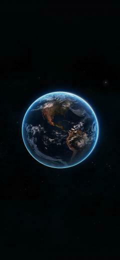 Earth From Space Amazing Satellite Illust Art iPhone Xs
