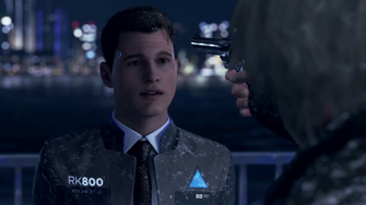 Detroit Become Human Image Hank Threatens To Shoot Connor HD