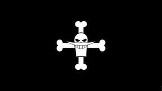 Marco Whitebeard Flag Jolly Roger Dark Black Background