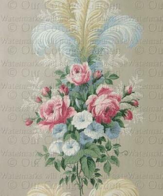 Vintage Floral Wallpaper C1940s Our Cottage Garden