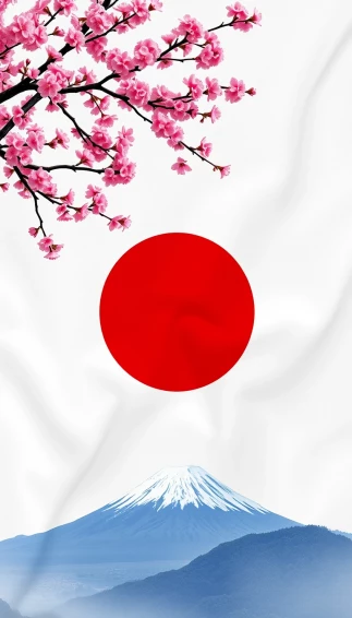 Japan Flag Phone Wallpaper