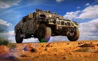 Desktop Wallpaper Of Military Hummer Computer