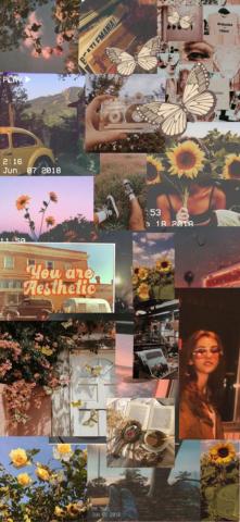 Vintage Aesthetic Collage Wallpaper Hipster