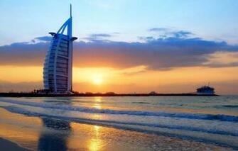 Wallpaper City Waves Dubai Twilight Sky Sea Landscape
