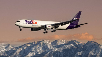 Fedex Delivery Van On The Street Wallpaper