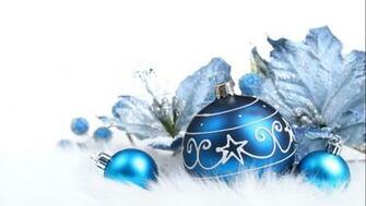Christmas Image Blue Ornaments HD Wallpaper And