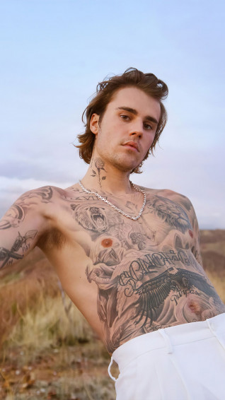 Justin Bieber Body Tattoo Photoshoot 4k Ultra HD Mobile Wallpaper