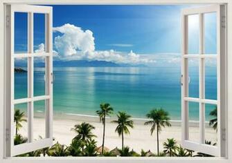 Wall Sticker Home Decor Exotic Beach Art Wallpaper Mural