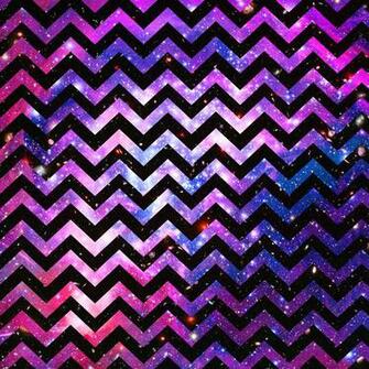 Girly Chevron Pattern Cute Pink Teal Nebula Galaxy Art Print By