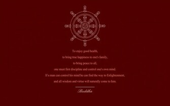 Minimalistic Dark Red Quotes Buddha Simple Wallpaper