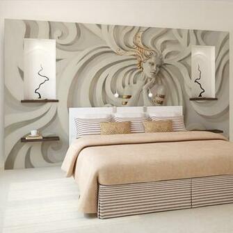 Custom Relief Sculpture Beautiful Woman Photo Wall Paper 3d Mural