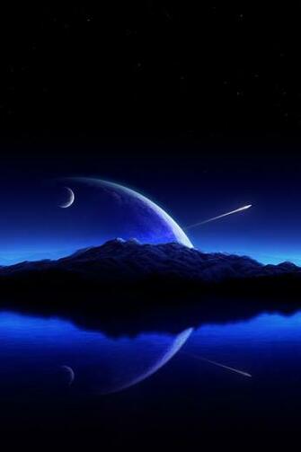 Super Creative Blue Space iPhone Wallpaper