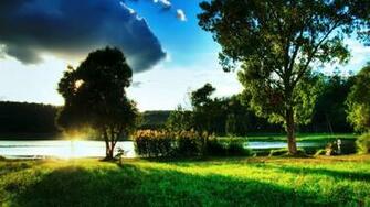 Wallpaper Beautiful Scenery Of Green Lake
