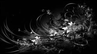 Black And White Flowers Wallpaper