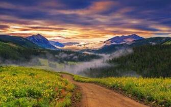 Mountain Road Beautiful Scenery Wallpaper HD