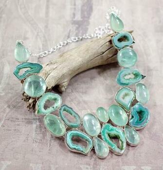 HD Wallpaper Blue Crystal Studded Necklace Apatite Stone Aqua