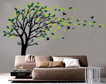 Amazon Large Tree Blowing In The Wind Wall Decals