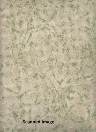 Damask Wallpaper Green Faux Crackle Sidewall Cream Background