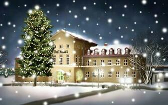 Beautiful Winter Scene Snow Fall Wallpaper