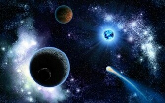 Space Planets And Comets Wallpaper