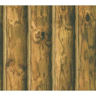 Product York Wallcoverings Country Mountain Logs Wallpaper In Orange