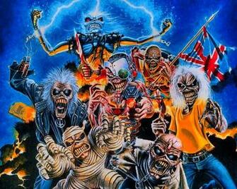 Heavy Metal And Gothic Art Iron Maiden Album Cover Wallpaper