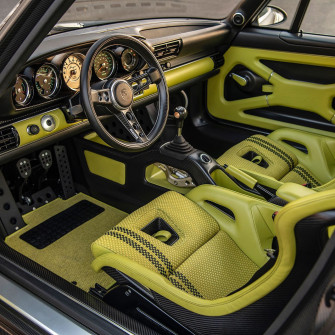 Naples Porsche Dls By Singer Has Visible Carbon Fiber And Lime Green Touches Wallpaper