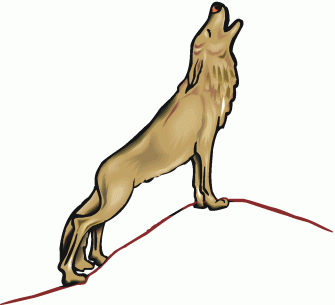 Howling Coyote Clipart Wallpaper