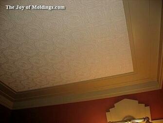 Anaglypta Wall Paper Gives The Wainscoting And Ceiling Look