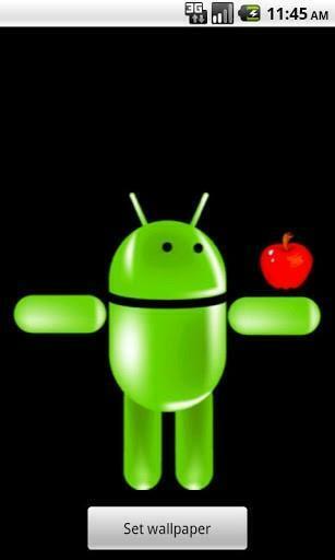 Bigger Android Eating Apple Wallpaper For Screenshot