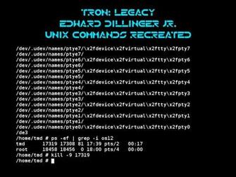Tron Legacy Unix Commands By Pencilshade
