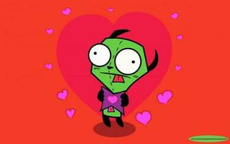 Cute Cartoon Invader Zim Gir Computer Desktop Wallpaper